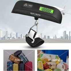 Beste Pirce 🤩 BOTC Digitale Kofferweegschaal - Bagageweegschaal Tot 50KG Met Weeghaak & Thermometer - AEB00105 🌟 -Reisbagage-Reisaccessoires Winkel 550x528 4