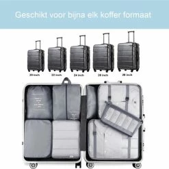 Groothandel 😉 TRAVEL Packing Cubes Set 8-delig - Organizer Voor Koffer En 🎒 Backpack - Grijs 🧨 -Reisbagage-Reisaccessoires Winkel 550x528 8