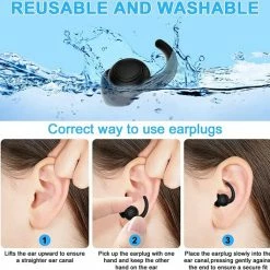 Gloednieuw 💯 Luxyana® Slaap Oordopjes - 2 Sets Zwarte Herbruikbare Oordopjes Voor Comfortabel Slapen - Anti Snurk 🔥 -Reisbagage-Reisaccessoires Winkel 550x530 11