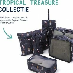 Flash-uitverkoop ✨ Qpacks - Tropical Treasure Reis Toilettas - Waterproof - Ophangbaar - Beautycase – Blauw 😍 -Reisbagage-Reisaccessoires Winkel 550x530 6