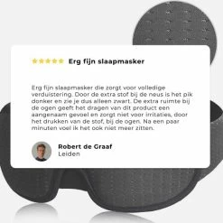 Beste deal ✔️ Merkloos Luxe Slaapmasker - 100% Verduisterend - 3D Ademend Traagschuim - Zwart 🥰 -Reisbagage-Reisaccessoires Winkel 550x532 1