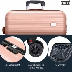 Top 10 π DION3 π Handbagage Koffer Duo 2 Delige Kofferset - Reiskoffer - TSA Slot- Anti-diefstal - Roze π 11 Top 10 π DION3 π Handbagage Koffer Duo 2 Delige Kofferset - Reiskoffer - TSA Slot- Anti-diefstal - Roze π -Reisbagage-Reisaccessoires Winkel 550x532 4