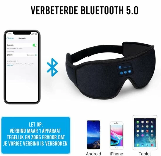 Groothandel ๐ Podec Bluetooth Slaapmasker Voor Mannen En Vrouwen Slaap Oogmasker - Ademende Stof ๐ 4 Groothandel ๐ Podec Bluetooth Slaapmasker Voor Mannen En Vrouwen Slaap Oogmasker - Ademende Stof ๐ - Afbeelding 2