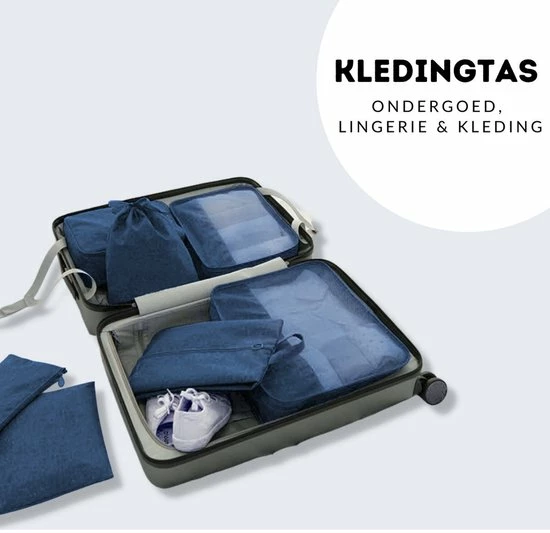 Beste deal 🎉 Somstyle Packing Cubes Set 7-Delig - Kleding Organizer Voor Reis Koffer, 🎒 Backpack En Tas - Travel Bag Opbergzakken - Pack Compression Cubes - Geschikt Voor Kleding, Schoenen En Elektronica - Donkerblauw 😀 8 Beste deal 🎉 Somstyle Packing Cubes Set 7-Delig - Kleding Organizer Voor Reis Koffer, 🎒 Backpack En Tas - Travel Bag Opbergzakken - Pack Compression Cubes - Geschikt Voor Kleding, Schoenen En Elektronica - Donkerblauw 😀 - Afbeelding 6