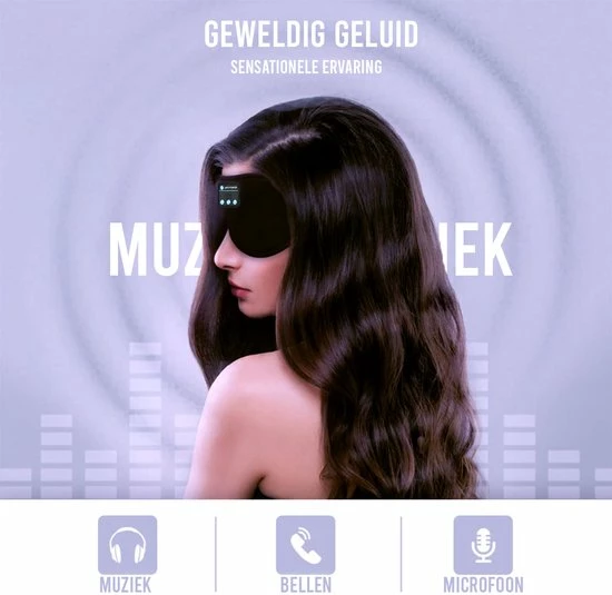 Groothandel ๐ Podec Bluetooth Slaapmasker Voor Mannen En Vrouwen Slaap Oogmasker - Ademende Stof ๐ 6 Groothandel ๐ Podec Bluetooth Slaapmasker Voor Mannen En Vrouwen Slaap Oogmasker - Ademende Stof ๐ - Afbeelding 4