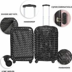 Beste recensies van 😉 TravelZ Horizon 👜 Handbagagekoffer - 54cm 👜 Handbagage Trolley Met Gevoerde Binnenkant - Baby Roze 😉 -Reisbagage-Reisaccessoires Winkel 550x535 4