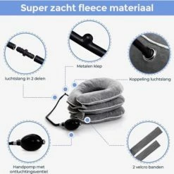 Promo 🛒 Merkloos Anti Nekpijn Kussen | Nekkussen | Reiskussen | Verlicht Nek En Schouderpijn | Grijs | Neksteun | Nek Stretcher | Zacht Fleece | Cervicaal Nektractie Kussen | Nek Brace | Luxe | Ergonomisch | Reis Kussen ❤️ -Reisbagage-Reisaccessoires Winkel 550x535 8