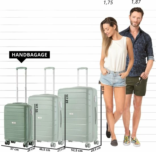 Beste deal β¨ TravelZ Big Bars π Handbagagekoffer 55cm Met TSA-slot - Ultrasterk - Olijf 𧨠5 Beste deal β¨ TravelZ Big Bars π Handbagagekoffer 55cm Met TSA-slot - Ultrasterk - Olijf 𧨠- Afbeelding 3