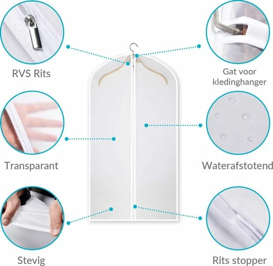 Begroting ๐ฅฐ Personal Care Kledinghoes - 10x Transparante Opbergtas - Kledingzak Met Rits - Opbergzak Voor Trouwjurk - 60x140cm ๐ 5 Begroting ๐ฅฐ Personal Care Kledinghoes - 10x Transparante Opbergtas - Kledingzak Met Rits - Opbergzak Voor Trouwjurk - 60x140cm ๐ - Afbeelding 3