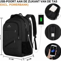 Goedkoop π Matein Rugzak Met USB Oplaadpoort 36L Zwart Luxe Laptop Rugtas 17.3 Inch - Schooltas - Heren - Dames - Jongens - Meisjes - Waterafstotend - Rugzakken 𧨠12 Goedkoop π Matein Rugzak Met USB Oplaadpoort 36L Zwart Luxe Laptop Rugtas 17.3 Inch - Schooltas - Heren - Dames - Jongens - Meisjes - Waterafstotend - Rugzakken 𧨠-Reisbagage-Reisaccessoires Winkel 550x538