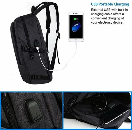 Aanbiedingen β€οΈ Igoods Anti Diefstal Laptop Rugzak - Zakenreizen Rugzak Voor Mannen Vrouwen - USB-poort Oplaadvergrendeling - Waterbestendig - Geschikt Voor 15,6 Inch Laptop Notebook π€© 8 Aanbiedingen β€οΈ Igoods Anti Diefstal Laptop Rugzak - Zakenreizen Rugzak Voor Mannen Vrouwen - USB-poort Oplaadvergrendeling - Waterbestendig - Geschikt Voor 15,6 Inch Laptop Notebook π€© - Afbeelding 6