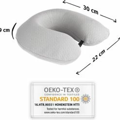 Coupon 🌟 Komfortec Nekkussen (reizen) - Reiskussen - Traagschuim Nekkussen Voor Vliegtuig, Auto, Bus, Trein En Camping - U-vormig - Lichtgrijs 💯 -Reisbagage-Reisaccessoires Winkel 550x540 8