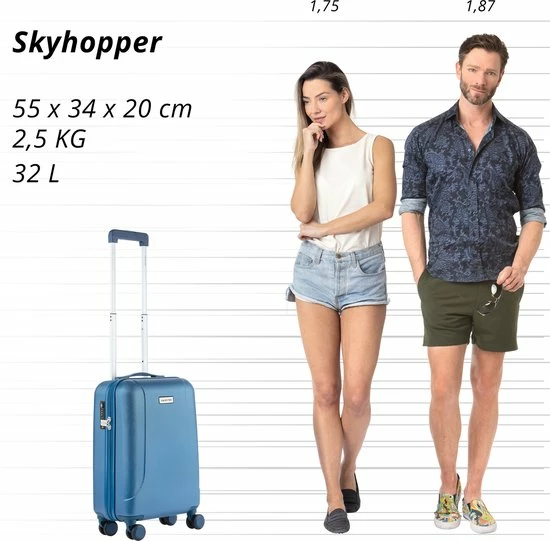Coupon โค๏ธ CarryOn Skyhopper ๐ Handbagage Koffer 55cm – TSA-slot – Okoban Registratie – Blauw ๐ 10 Coupon โค๏ธ CarryOn Skyhopper ๐ Handbagage Koffer 55cm – TSA-slot – Okoban Registratie – Blauw ๐ - Afbeelding 8