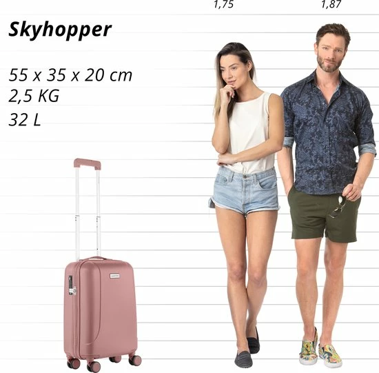 Flash-uitverkoop ๐ฅฐ CarryOn Skyhopper ๐ Handbagage Koffer 55cm – TSA Trolley - Old Pink ๐ 8 Flash-uitverkoop ๐ฅฐ CarryOn Skyhopper ๐ Handbagage Koffer 55cm – TSA Trolley - Old Pink ๐ - Afbeelding 6