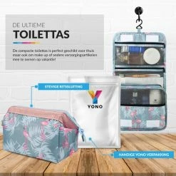 Aanbiedingen 🌟 YONO Reis Toilettas Met Ophanghaak En Etui Voor Toiletartikelen – Travel Organizer – Cosmetica Tas – Flamingo ❤️ -Reisbagage-Reisaccessoires Winkel 550x542 15
