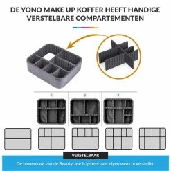 Aanbiedingen 🌟 YONO Beautycase Marmer Design - Make Up Koffer Dames – Makeup Organizer – Tas Voor Cosmetica – Reis Toilettas – Zwart 🎉 -Reisbagage-Reisaccessoires Winkel 550x542 18