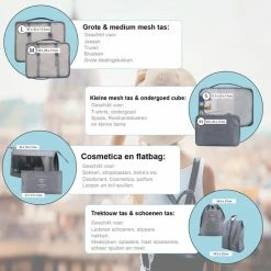 Groothandel 😉 TRAVEL Packing Cubes Set 8-delig - Organizer Voor Koffer En 🎒 Backpack - Grijs 🧨 -Reisbagage-Reisaccessoires Winkel 550x542 21