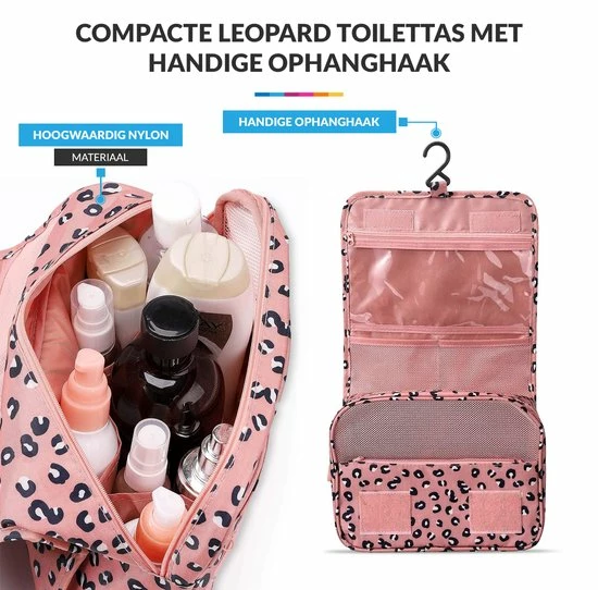 Promo β€οΈ YONO Reis Toilettas Met Ophanghaak Voor Toiletartikelen – Travel Organizer – Cosmetica Tas – Leopard π 7 Promo β€οΈ YONO Reis Toilettas Met Ophanghaak Voor Toiletartikelen – Travel Organizer – Cosmetica Tas – Leopard π - Afbeelding 5
