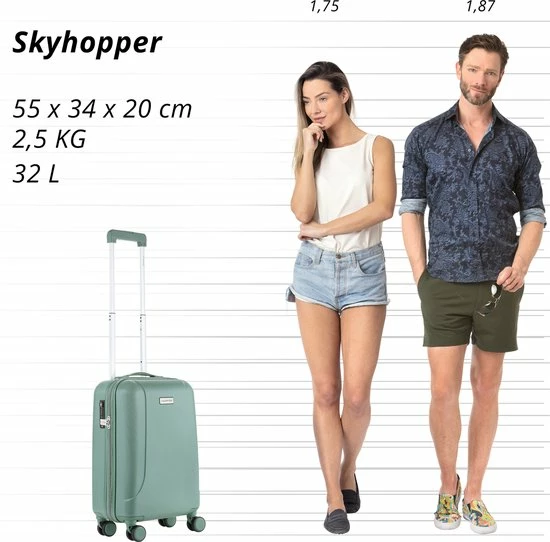 Gloednieuw ๐ฅฐ CarryOn Skyhopper ๐ Handbagage Koffer 55cm – TSA-slot – Okoban Registratie – Olijf ๐ 10 Gloednieuw ๐ฅฐ CarryOn Skyhopper ๐ Handbagage Koffer 55cm – TSA-slot – Okoban Registratie – Olijf ๐ - Afbeelding 8