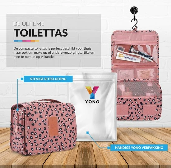 Promo β€οΈ YONO Reis Toilettas Met Ophanghaak Voor Toiletartikelen – Travel Organizer – Cosmetica Tas – Leopard π 4 Promo β€οΈ YONO Reis Toilettas Met Ophanghaak Voor Toiletartikelen – Travel Organizer – Cosmetica Tas – Leopard π - Afbeelding 2
