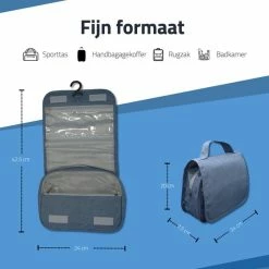 Korting 👍 GOAT Outdoor® GOAT Outdoor Reis Toilettas Met Haak - Unisex Travel Organizer - Navy 🛒 -Reisbagage-Reisaccessoires Winkel 550x543 9