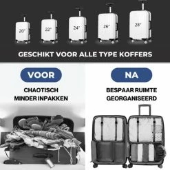 Beste Verkoop 🤩 Basila® Packing Cubes - 6 Delig - Koffer Organizer - Zwart ⭐ -Reisbagage-Reisaccessoires Winkel 550x545 14