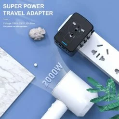 Hete verkoop 🤩 TravelHawk Universele Wereldstekker Met 2x Fastcharge USB-C En 3 USB Poorten - Reisstekker - Internationale Reisstekker Voor 150+ Landen - Amerika (USA) - Engeland (UK) - Australië - Azië - Zuid Amerika - Afrika - Wereldstekkers - Zwart 🎁 -Reisbagage-Reisaccessoires Winkel 550x548 9