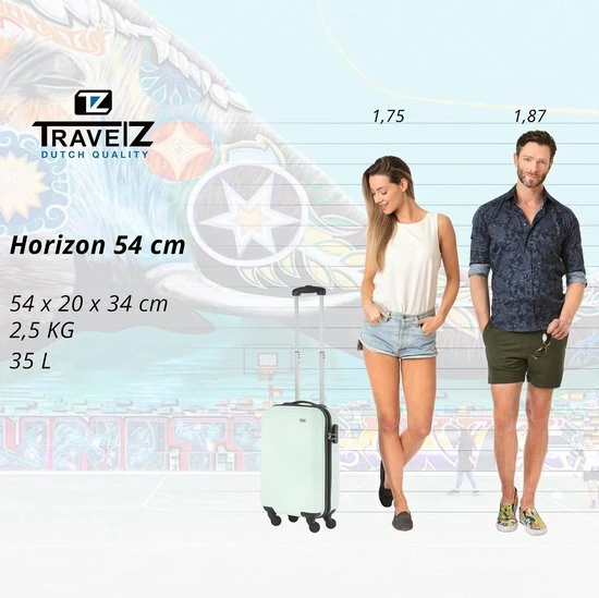 Promo 🌟 TravelZ Horizon 👜 Handbagagekoffer - 54cm 👜 Handbagage Trolley Met Gevoerde Binnenkant - Mint 👍 8 Promo 🌟 TravelZ Horizon 👜 Handbagagekoffer - 54cm 👜 Handbagage Trolley Met Gevoerde Binnenkant - Mint 👍 - Afbeelding 6