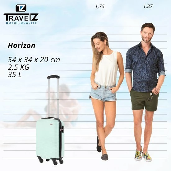 Promo 🌟 TravelZ Horizon 👜 Handbagagekoffer - 54cm 👜 Handbagage Trolley Met Gevoerde Binnenkant - Mint 👍 11 Promo 🌟 TravelZ Horizon 👜 Handbagagekoffer - 54cm 👜 Handbagage Trolley Met Gevoerde Binnenkant - Mint 👍 - Afbeelding 9