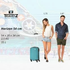Flash-uitverkoop 🔔 TravelZ Horizon 👜 Handbagagekoffer - 54cm 👜 Handbagage Trolley Met Gevoerde Binnenkant - Zeegroen 🧨 -Reisbagage-Reisaccessoires Winkel 550x549 4
