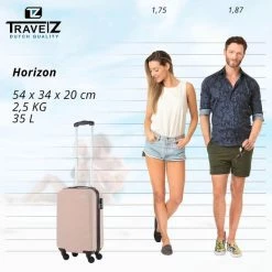 Top 10 😀 TravelZ Horizon 👜 Handbagagekoffer - 54cm 👜 Handbagage Trolley Met Gevoerde Binnenkant - Champagne 😀 -Reisbagage-Reisaccessoires Winkel 550x549 6