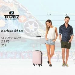Beste recensies van 😉 TravelZ Horizon 👜 Handbagagekoffer - 54cm 👜 Handbagage Trolley Met Gevoerde Binnenkant - Baby Roze 😉 -Reisbagage-Reisaccessoires Winkel 550x549 9