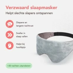 Coupon ✔️ Novano Verzwaard Slaapmasker - Oogmasker Voor Betere Slaap - Migraine - Hoofdpijn - 270gr - Grijs 🤩 -Reisbagage-Reisaccessoires Winkel 550x550 1046