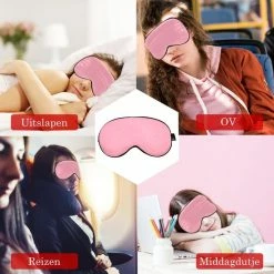 Beste Verkoop 👏 SIMIA™ Premium Zijden Slaapmasker + Opbergzakje - 100% Verduisterend Oogmasker - Verstelbaar - Blinddoek - Zijdezacht - Anti-Rimpel - Cadeau Tip - Roze 😀 -Reisbagage-Reisaccessoires Winkel 550x550 1094