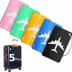 Hete verkoop ⭐ BOTC Kofferlabel - 5 Stuks Reiskoffer Reisaccessoire - Bagagelabel - Naamlabel - Aluminium 😀