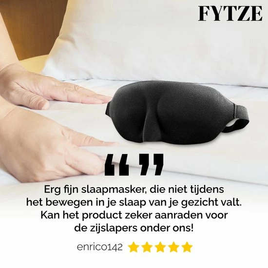 Begroting ❤️ FYTZE Luxe 3D Slaapmasker / Oogmasker - Het Slaapmasker Voor Mannen / Vrouwen / Kinderen - Slaapmaskers ( Sleeping Mask - Sleep Mask ) 🥰 5 Begroting ❤️ FYTZE Luxe 3D Slaapmasker / Oogmasker - Het Slaapmasker Voor Mannen / Vrouwen / Kinderen - Slaapmaskers ( Sleeping Mask - Sleep Mask ) 🥰 - Afbeelding 3