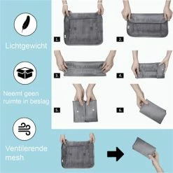 Groothandel 😉 TRAVEL Packing Cubes Set 8-delig - Organizer Voor Koffer En 🎒 Backpack - Grijs 🧨 -Reisbagage-Reisaccessoires Winkel 550x550 1169