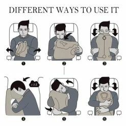 Groothandel ❤️ Framehack Zacht Opblaasbaar Reiskussen Inclusief 3D Slaapmasker,Oordopjes En Handig Opbergzakje - Travel Pillow - Nekkussen - LUXE REISKUSSEN - Multifunctioneel Kussen Voor Onderweg - Compact & Comfortabel – Reiskussen Vliegtuig,Auto En Trein - Grijs 😍 -Reisbagage-Reisaccessoires Winkel 550x550 1183