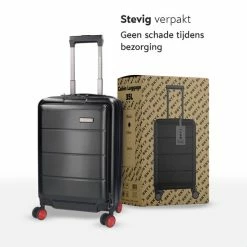 Coupon ✔️ ONYX® 👜 Handbagage Koffer 35 L - Spinner Wielen - Lichtgewicht Trolley - Dubbel TSA Slot - Handig Voorvak - 55 Cm - Zwart 👍 -Reisbagage-Reisaccessoires Winkel 550x550 123