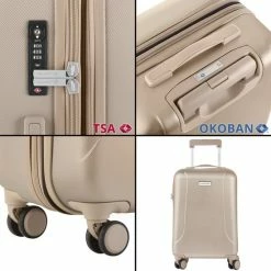 Goedkoop 🎉 CarryOn Skyhopper 👜 Handbagage Koffer 55cm – TSA Trolley - Champagne ⭐ -Reisbagage-Reisaccessoires Winkel 550x550 1256