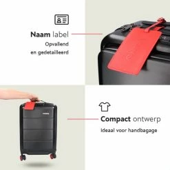Coupon ✔️ ONYX® 👜 Handbagage Koffer 35 L - Spinner Wielen - Lichtgewicht Trolley - Dubbel TSA Slot - Handig Voorvak - 55 Cm - Zwart 👍 -Reisbagage-Reisaccessoires Winkel 550x550 127