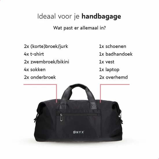 Hete verkoop ๐ ONYX® Reistas 25L - Lichtgewicht Weekendtas - Sporttas - Waterafstotend En Duurzaam - Zwart โจ 6 Hete verkoop ๐ ONYX® Reistas 25L - Lichtgewicht Weekendtas - Sporttas - Waterafstotend En Duurzaam - Zwart โจ - Afbeelding 4
