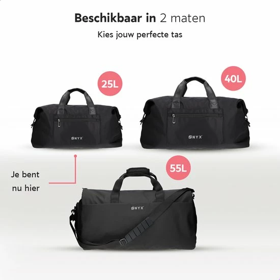 Hete verkoop ๐ ONYX® Reistas 25L - Lichtgewicht Weekendtas - Sporttas - Waterafstotend En Duurzaam - Zwart โจ 11 Hete verkoop ๐ ONYX® Reistas 25L - Lichtgewicht Weekendtas - Sporttas - Waterafstotend En Duurzaam - Zwart โจ - Afbeelding 9