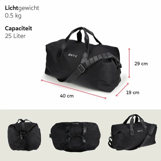 Hete verkoop ๐ ONYX® Reistas 25L - Lichtgewicht Weekendtas - Sporttas - Waterafstotend En Duurzaam - Zwart โจ 14 Hete verkoop ๐ ONYX® Reistas 25L - Lichtgewicht Weekendtas - Sporttas - Waterafstotend En Duurzaam - Zwart โจ - Afbeelding 12