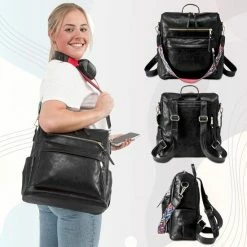 Nieuw ❤️ Glennoo Rugzak - Rugtas Dames - Waterdicht - Klein - Anti-theft Vakje - Rug-, Schouder-, Handtas In één - Zacht PU-leer ❤️ -Reisbagage-Reisaccessoires Winkel 550x550 1290