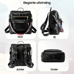 Nieuw ❤️ Glennoo Rugzak - Rugtas Dames - Waterdicht - Klein - Anti-theft Vakje - Rug-, Schouder-, Handtas In één - Zacht PU-leer ❤️ -Reisbagage-Reisaccessoires Winkel 550x550 1291