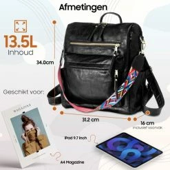 Nieuw ❤️ Glennoo Rugzak - Rugtas Dames - Waterdicht - Klein - Anti-theft Vakje - Rug-, Schouder-, Handtas In één - Zacht PU-leer ❤️ -Reisbagage-Reisaccessoires Winkel 550x550 1292