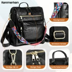 Nieuw ❤️ Glennoo Rugzak - Rugtas Dames - Waterdicht - Klein - Anti-theft Vakje - Rug-, Schouder-, Handtas In één - Zacht PU-leer ❤️ -Reisbagage-Reisaccessoires Winkel 550x550 1293