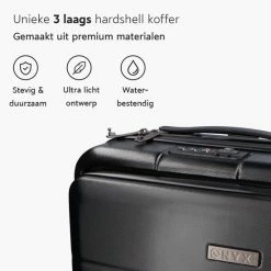 Coupon ✔️ ONYX® 👜 Handbagage Koffer 35 L - Spinner Wielen - Lichtgewicht Trolley - Dubbel TSA Slot - Handig Voorvak - 55 Cm - Zwart 👍 -Reisbagage-Reisaccessoires Winkel 550x550 130