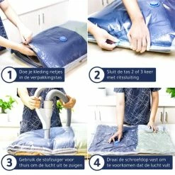 Flash-uitverkoop ✔️ Travelly Vacuüm Opbergzak XL – Herbruikbaar – Reiszakken – Vacuumzakken Kleding – Vacuumzakken Dekbedden – Extra Sterk – 80 X 110 Cm – 1 Stuks ✨ -Reisbagage-Reisaccessoires Winkel 550x550 1301